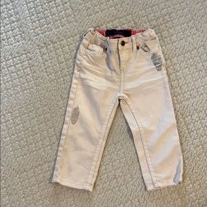 Stone white jeans with silver sparkles